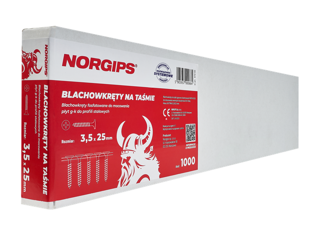 Blachowkręty na taśmie 3,5 x 25 mm