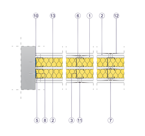 SDM - 2x12,5 GKBI H2 + DFH2IR/1x12,5 DFH2IR/2xCW 50 2xW