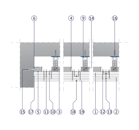 SPJ - 2x15+2x12,5 GKF DF/CD 60, ES